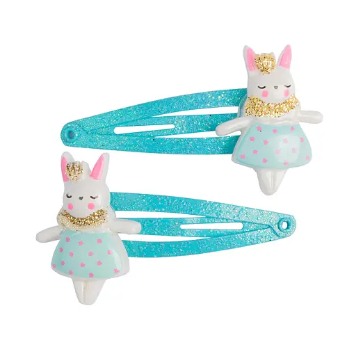 Зажим для волос Зайчата в голубом 4шт - фото 2