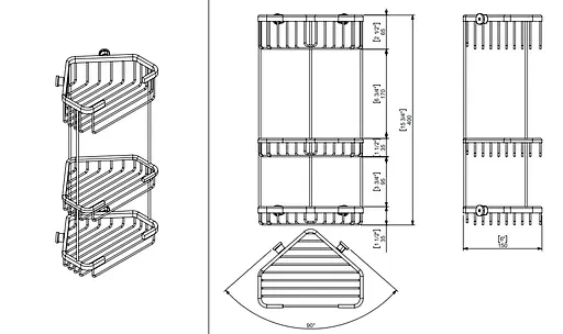 Полка угловая Sonia Contract-hospitality 055012, Хром - фото 3