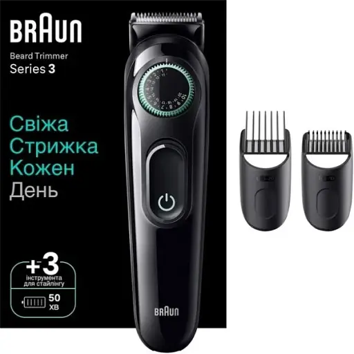 Триммер для стрижки Braun BT3411 Black/Turquoise UA - фото 2