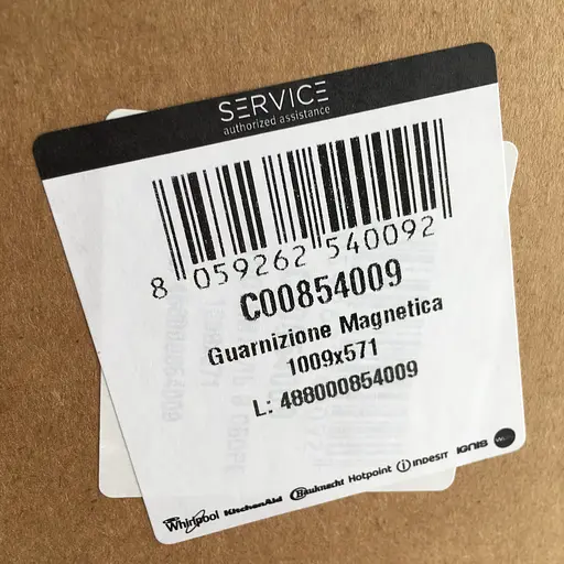 Уплотнитель двери (резина) для холодильника Indesit Hotpoint Ariston 1009x571 мм (холодильная камера) C00854009 - фото 7