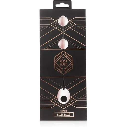 Металлические вагинальные шарики Rosy Gold Nouveau Kegel Balls для продвинутой тренировки мышц тазового дна 376 г 2.8 см  - фото 2