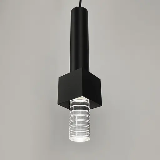 Геометричний підвіс у чорному корпусі 30х6 см | Арт. AA 436/1 BK | Line F - фото 1