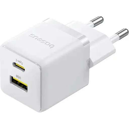 Мережевий зарядний пристрій Baseus Palm 30W USB-C/USB-A Moon White (P1011160A213-00) [132860] - фото 5