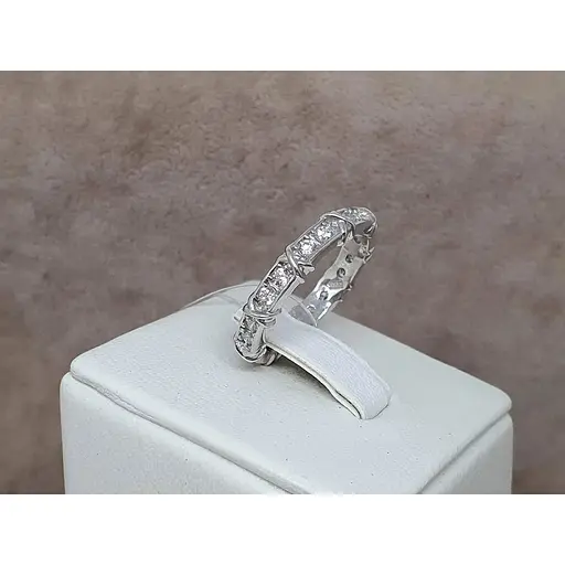 Серебряное кольцо Qvaliz с фианитами. Артикул 901-01013 16 17 - фото 4