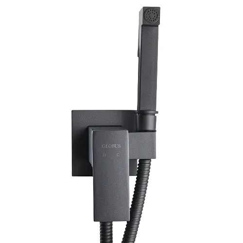 Змішувач вбудований Globus Lux Milano GLM-0-106MIX з гігієнічним душем Graphite 30412 - фото 1