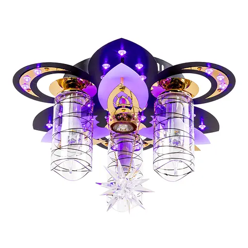 Люстра "космос" на 4 лампочки с подсветкой VALESO V 70057-3 1А-400 - фото 3