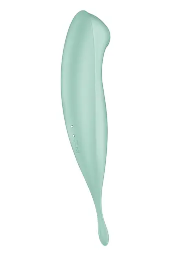 Вакуумний кліторальний стимулятор з вібрацією Satisfyer Twirling Pro+ зелений - фото 6