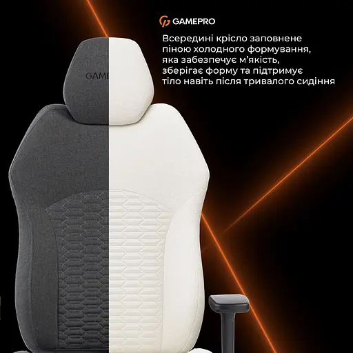 Крісло ігрове GamePro GC925B Black fabric (GC925B) - фото 14