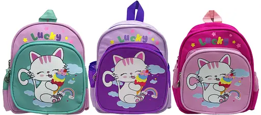 Рюкзак дитячий із тканини Щасливий котик, 26x21x10 см, 805 (В асортименті) - фото 4