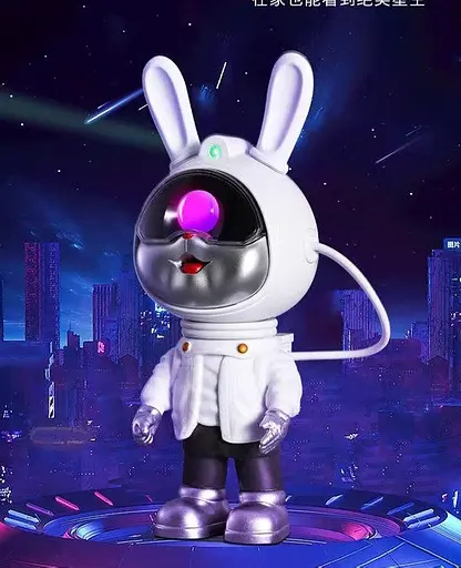 Ночник-проектор звездного неба GALAXY NIGHTLIGHT PROJECTOR Светильник Заяц-космонавт с пультом 8 режимов - фото 5