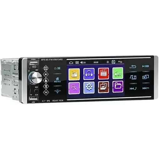 Автомобільна магнітола 1din Lesko 4168 AI mp3 мультимедійна з екраном Чорна - фото 1