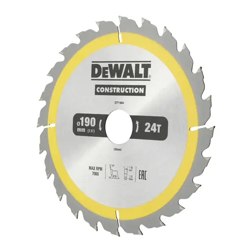 Диск пильный DeWalt Construction 190 х 30 мм 24 зуба (DT1944) - фото 2