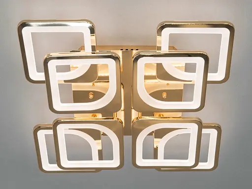 Светодиодная люстра смарт светильник с ИК пультом, 115W, золото - фото 2