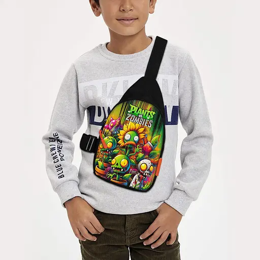 Сумка через плечо детская Растения против зомби 29х17 см сумка слинг для мальчика (02149)