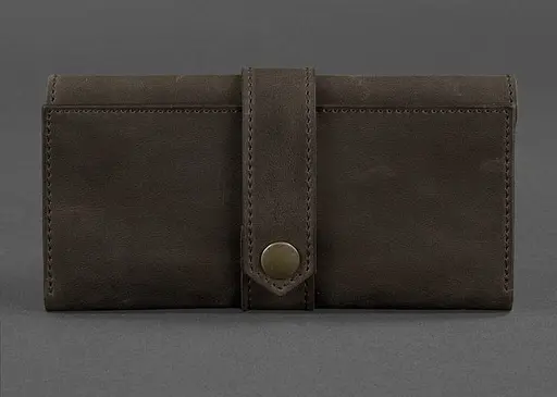 Шкіряне портмоне 3.0 темно-коричневе - фото 1