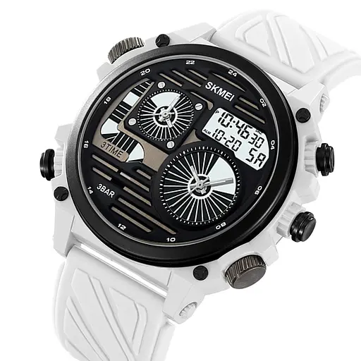 Наручний годинник чоловічий 2202PWT White Skmei acs0030147 - фото 3