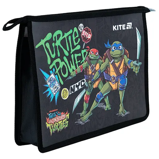 Папка Kite Ninja Turtles A4+ на молнии (NT25-428)