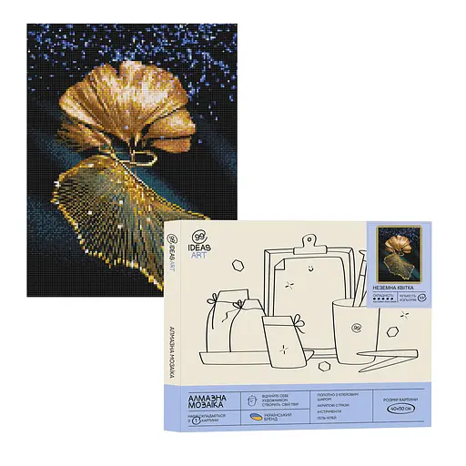 Набір з алмазною мозаїкою "Неземна квітка", 40*50 см, IDEA2-CK6060