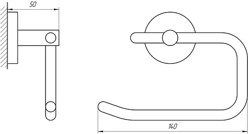 Тримач туалетного паперу Perfect Sanitary Appliances SP 8116 Хром - фото 2