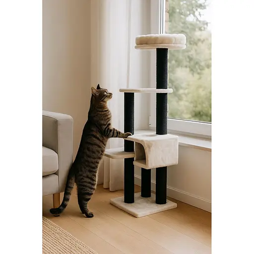 Дряпка-комплекс Trixie Nita для котів світло-сіра 45х45х147 см [CD] - фото 2