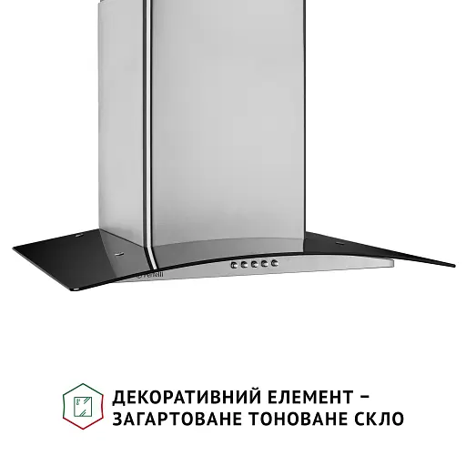 Вытяжка декоративная со стеклом PERFELLI GRASSI 6HMX INOX - фото 3