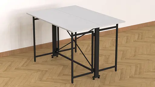 Стіл-книга трансформер Оріон 3 Ferrum-decor 750x1150x880 Чорний метал ДСП Біле 16 мм (FRD-105081) - фото 8