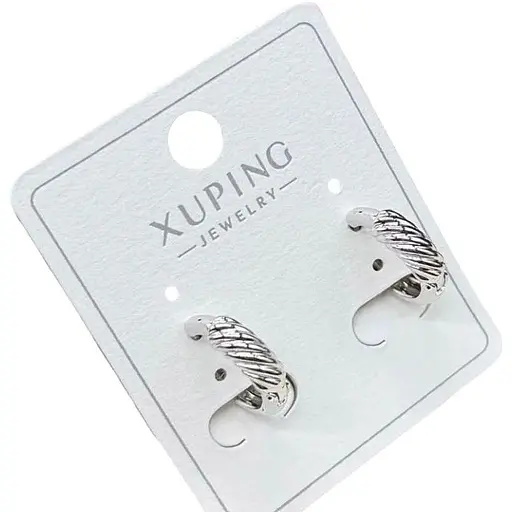 Сережки Xuping гіпоалергенні з медичної сталі під срібло - фото 1