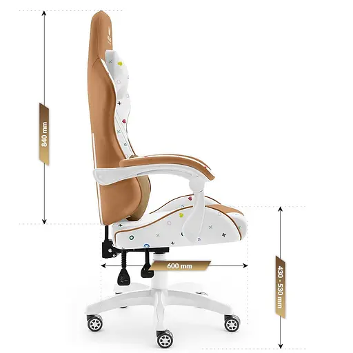 Компьютерное кресло Hell's Rainbow Beige - фото 9