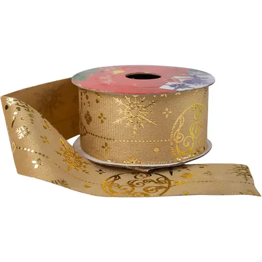 Лента декоративная Chomik текстиль бежевая (TAS2220)