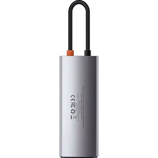 USB-хаб Baseus Metal Gleam Series 5-in-1 Multifunctional Type-C Hub Space Gray (CAHUB-CX0G) [72630] - фото 5