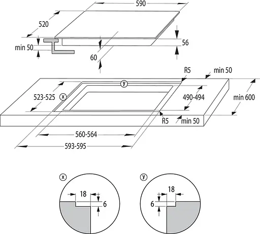 Варильна поверхня електрична Gorenje GI6401BSCE (MC-IF7017B1-A)  (6985785) - фото 4