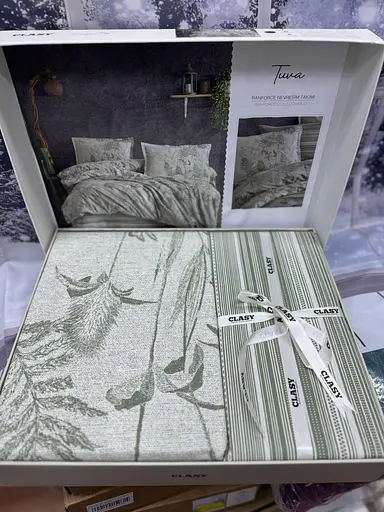 Постільна білизна Tuva V1 Yesil Ранфорс Clasy pbe0052051 - фото 3