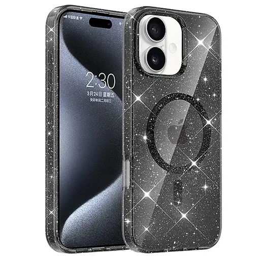 Чохол Epik TPU Eclipse Sparkle MagFit для Apple iPhone 16, 6.1 Black