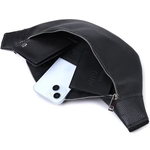 Cумка-бананка Shvigel унісекс з натуральної шкіри 26х13х2 см sum0026997 - фото 7