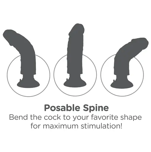 Вібратор King Cock Vibrating Cock 25 см тілесний - фото 6