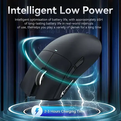 Мишка ігрова бездротова Attack Shark X11 22000 DPI PAW3311 із зарядною станцією black - фото 4