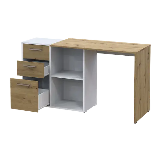 Офісний стіл Doros T8 Білий/Дуб Артізан 100х83х75 (41516060) - фото 7