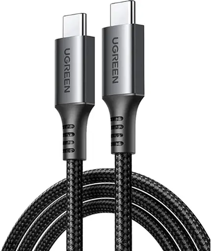 Кабель Ugreen US567 USB-C to USB-C PD Fast Charging Cable 1 м чорний/сірий (15373)
