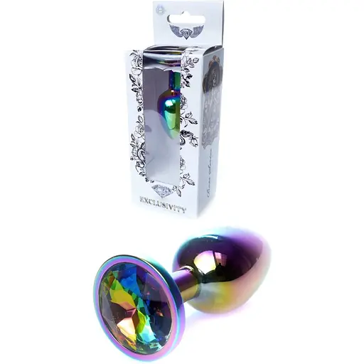 Анальна пробка Boss Of Toys Boss Series - Jewellery MulticOlour Plug Clear S, BS6400116, Радуга - фото 3