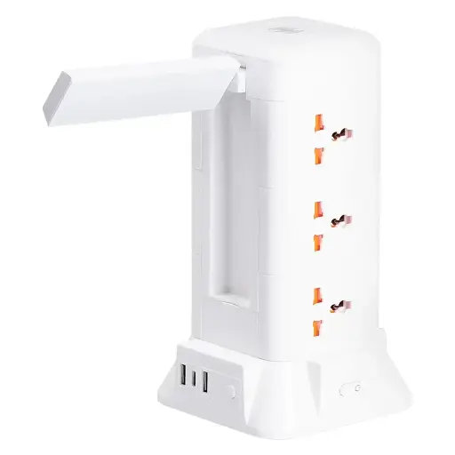 Сетевой фильтр-удлинитель Yiwu HP-5-5 TOWER B23 2,8 м 9 розеток 3USB + 1PD белый  - фото 8