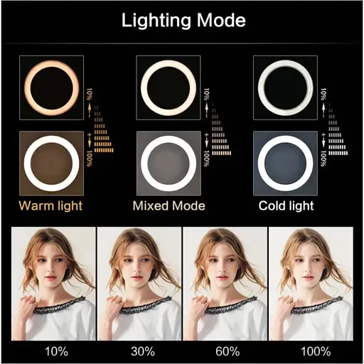 Кільцева LED лампа DK NNSD-260 26см [122025] - фото 2