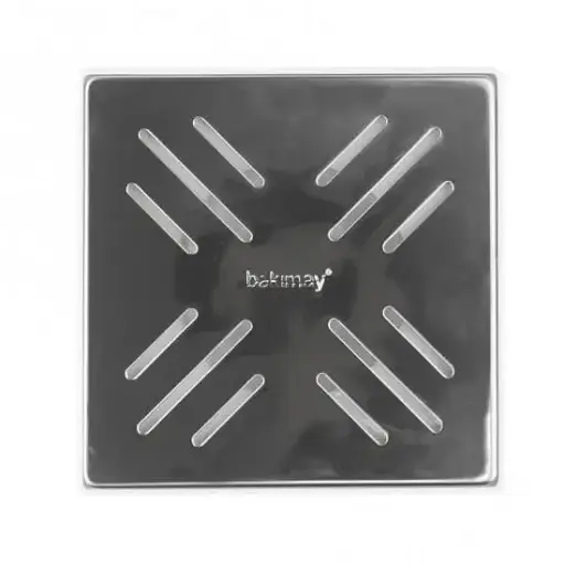 Канализационный трап Bakimay PL5036 прямой нержавеющая сталь 15 х 15 см (240159) - фото 2