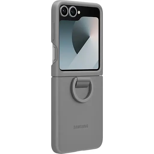 Оригінальний силіконовий чохол із кільцем Samsung Silicone Case для Galaxy Z Flip6 Gray EF-PF741TJEGUA