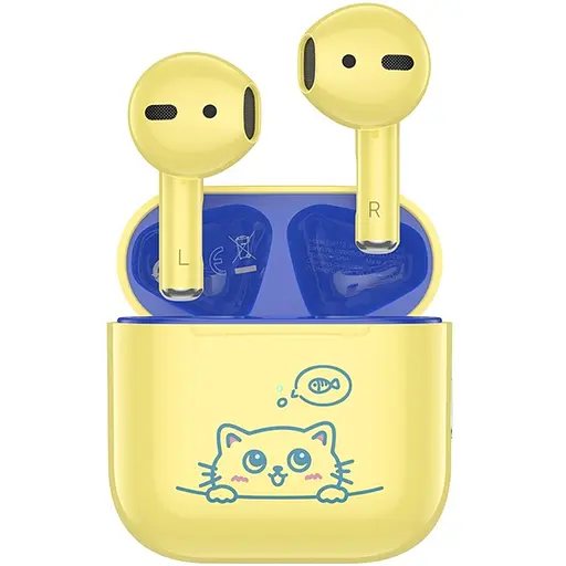 Бездротові навушники TWS Hoco EW112, вкладиші дитячі, BT5.4, 30mAh, 200mAh, 4h, yellow - фото 2