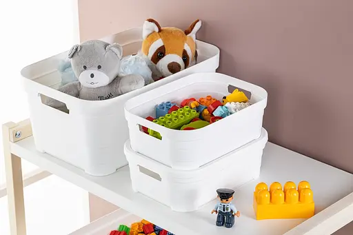 Корзина Idea Home Pyramid с крышкой 5 л 24x18x16.5 см белая (00639 White) - фото 2