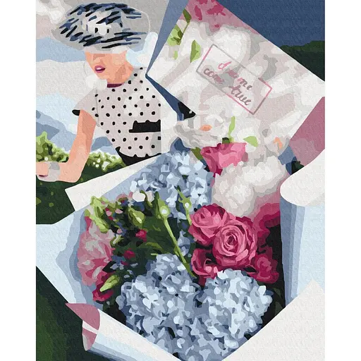 Картина по номерам Букет для ретро леди Brushme 40x50 см разноцветная 000276598