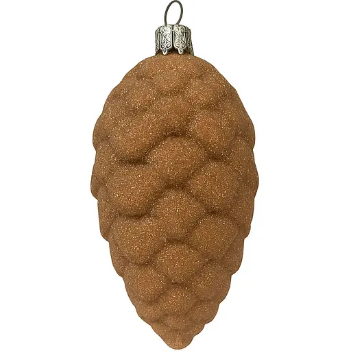 Набір новорічних прикрас на ялинку Dashuri Шишка 4 штуки 4x8 см блиск, мокко 226013