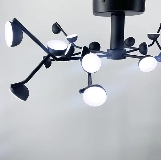 Потолочная люстра на 24 плафона черного цвета Mantra Line.F D 8001-24 BK - фото 3