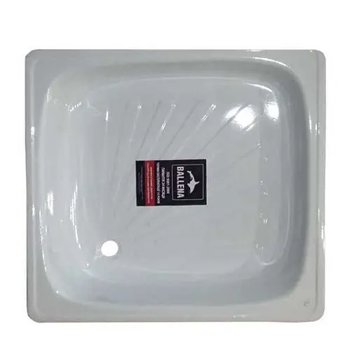 Душевой поддон Ballena 70x70 квадратный стальной 000022385 Белый - фото 1