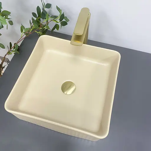 Умивальник VBI Bolzano beige matt накладний VBI-013802 - фото 5